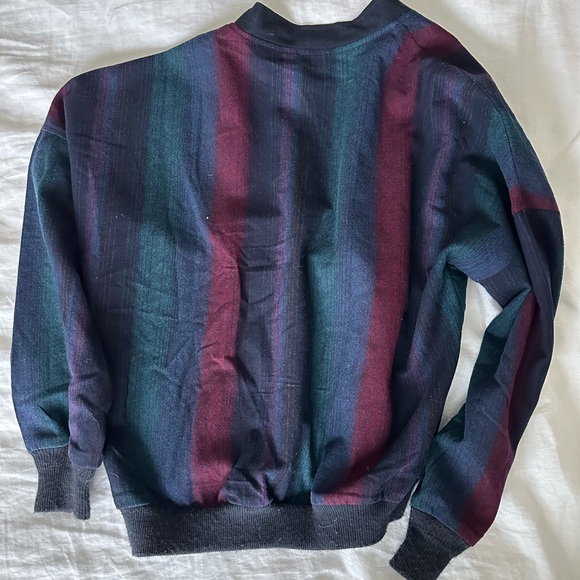 Vintage Pendleton Men's Striped Cardigan Sweater 100% Virgin Wool Made in USA - Picture 3 of 3